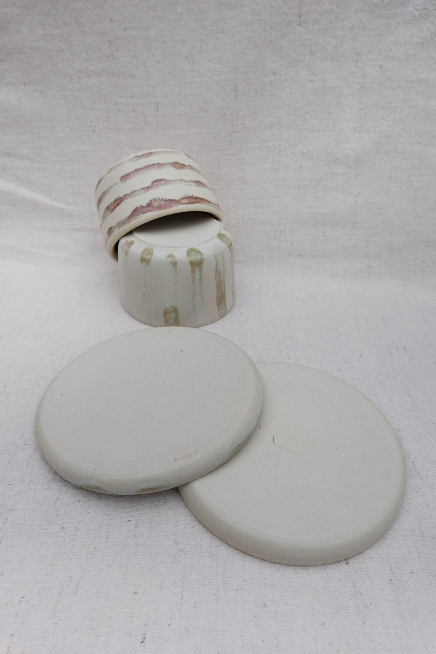 Stripes Cup and Saucer Sets (4 Pieces)