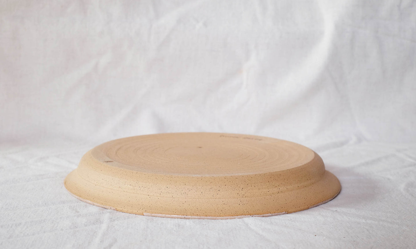 Apricot Serving Platter with Decorative Squares