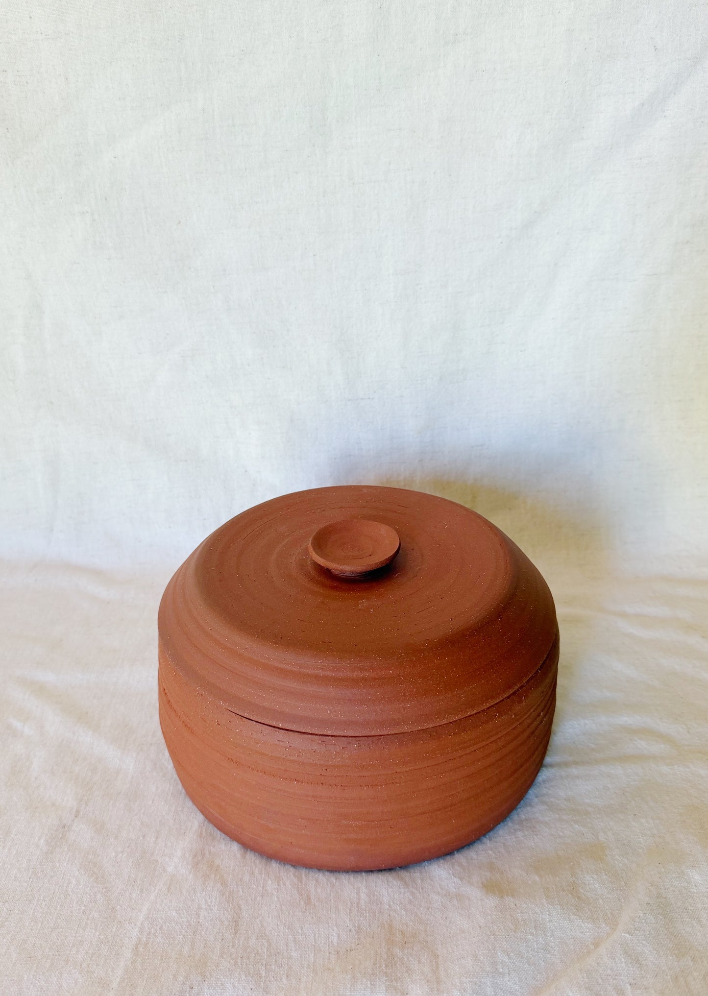 Tortillero Tortilla Warmer raw red clay