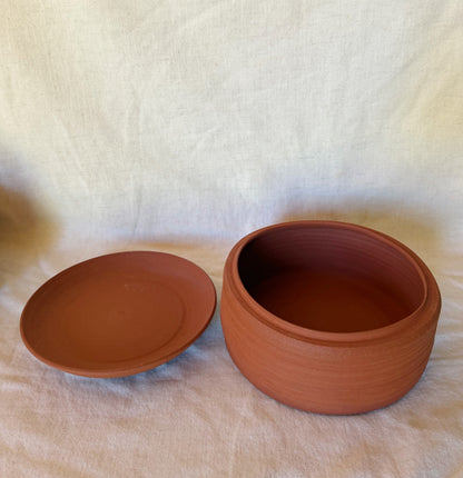 Tortillero Tortilla Warmer raw red clay