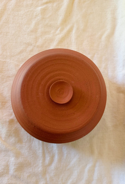 Tortillero Tortilla Warmer raw red clay