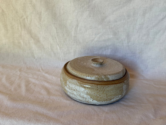 **ON HOLD** Tortillero Tortilla Warmer Speckled Cream
