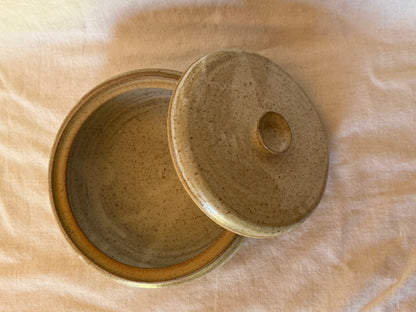 **ON HOLD** Tortillero Tortilla Warmer Speckled Cream