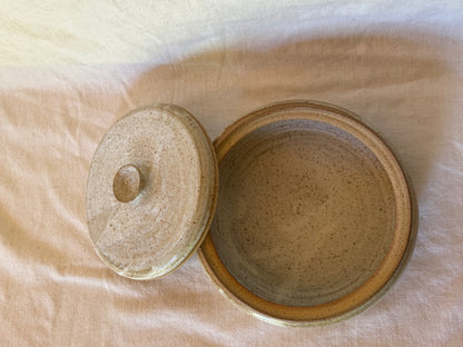 **ON HOLD** Tortillero Tortilla Warmer Speckled Cream
