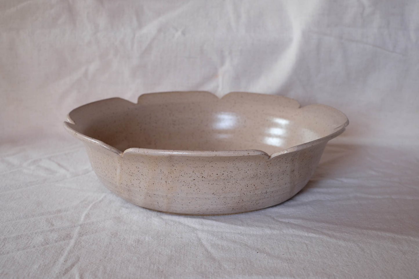 Flower Petal Serving Bowl, apricot