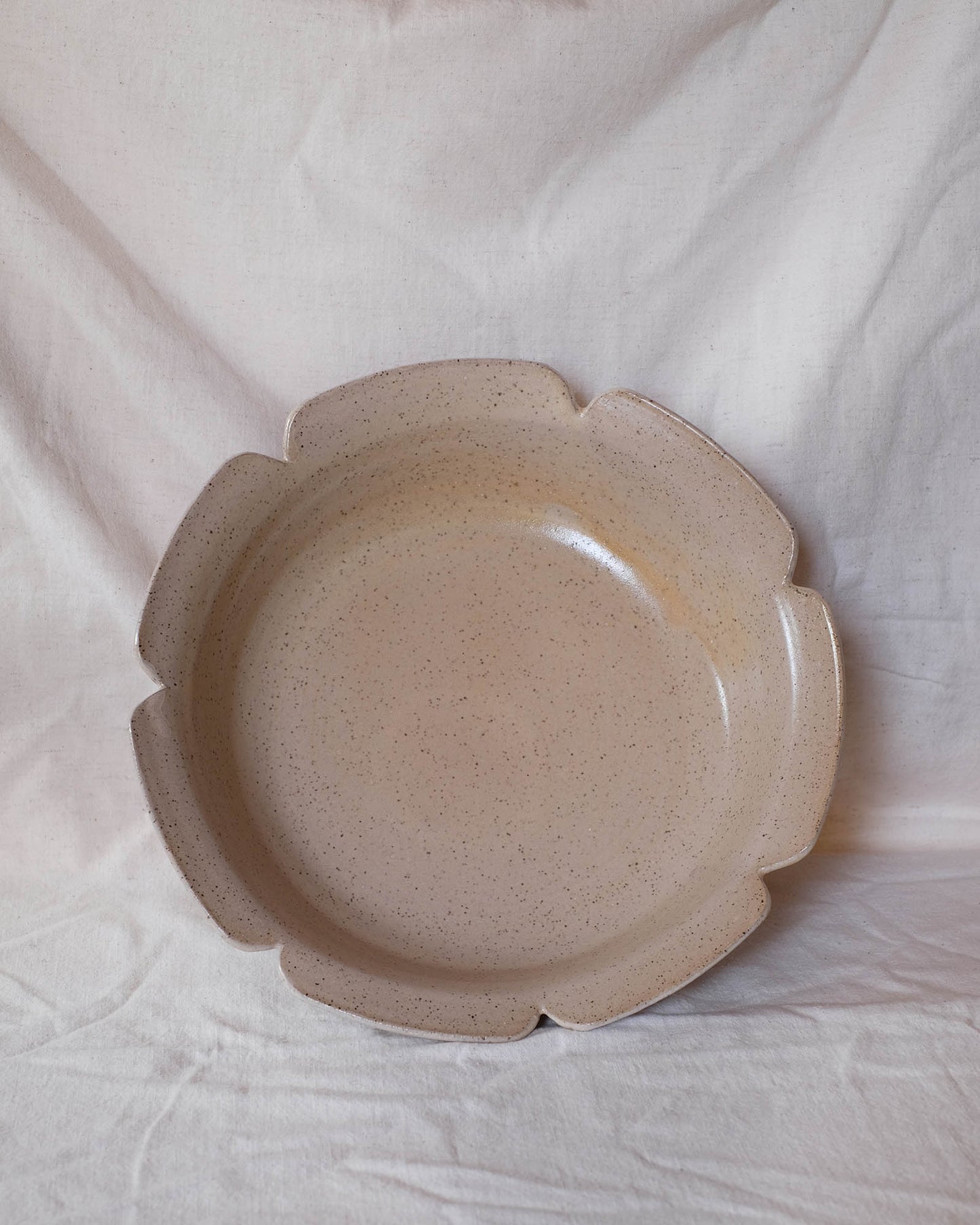 Flower Petal Serving Bowl, apricot