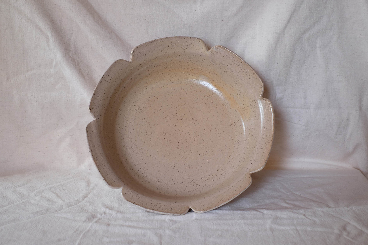 Flower Petal Serving Bowl, apricot