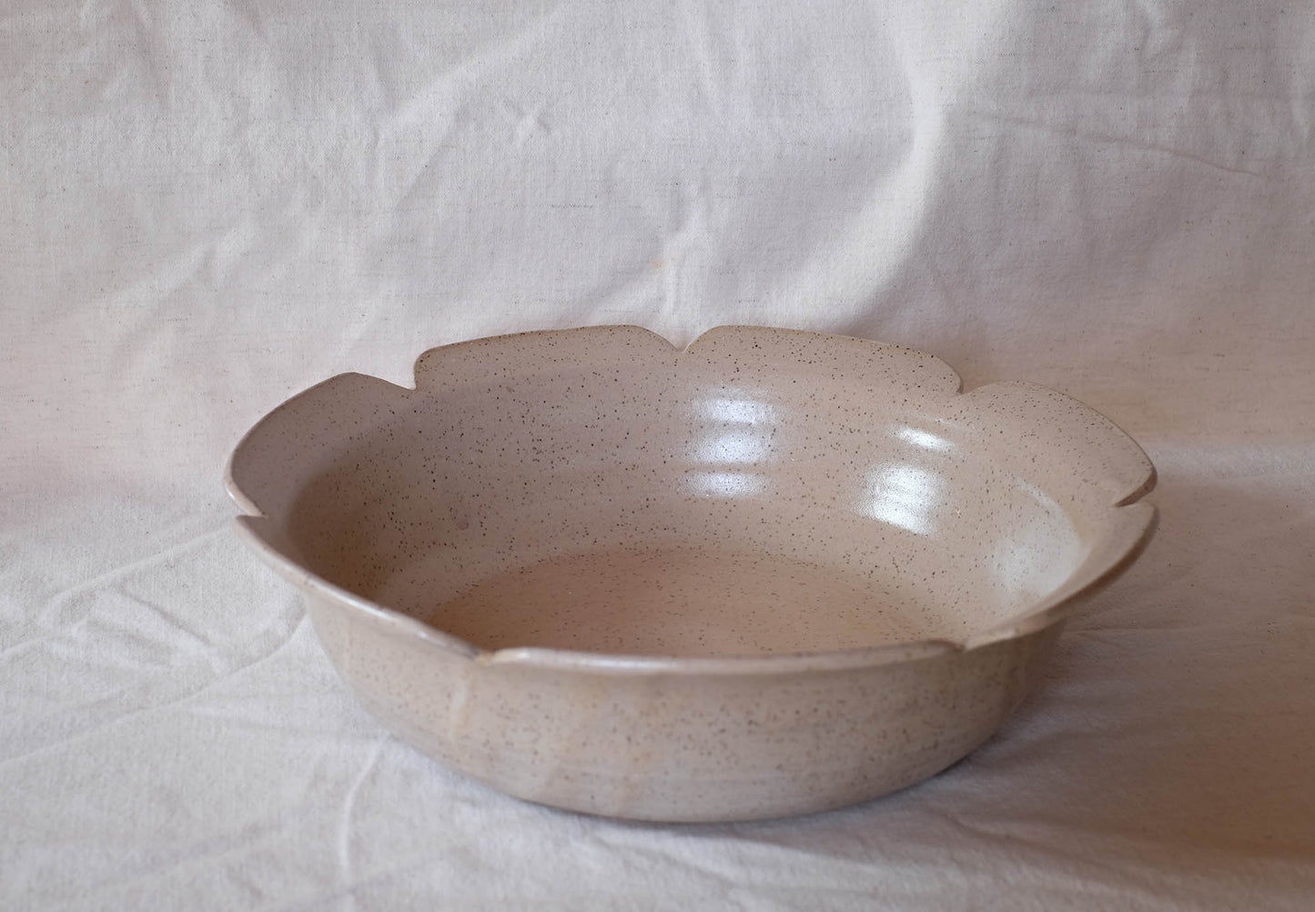 Flower Petal Serving Bowl, apricot