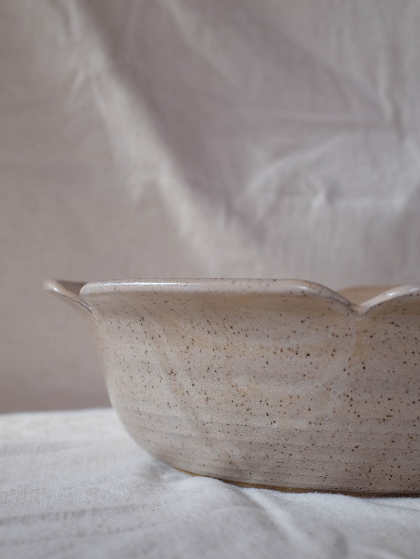 Flower Petal Serving Bowl, apricot