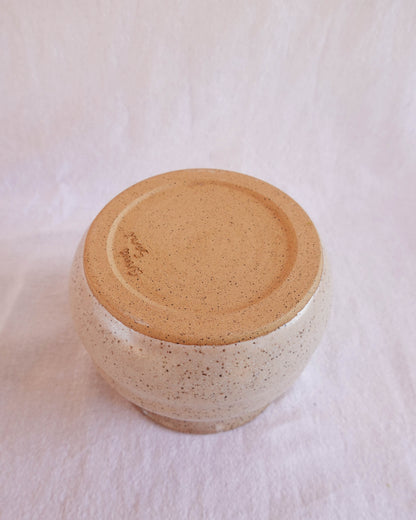 Rippled Speckled Vase / Utensil Crock