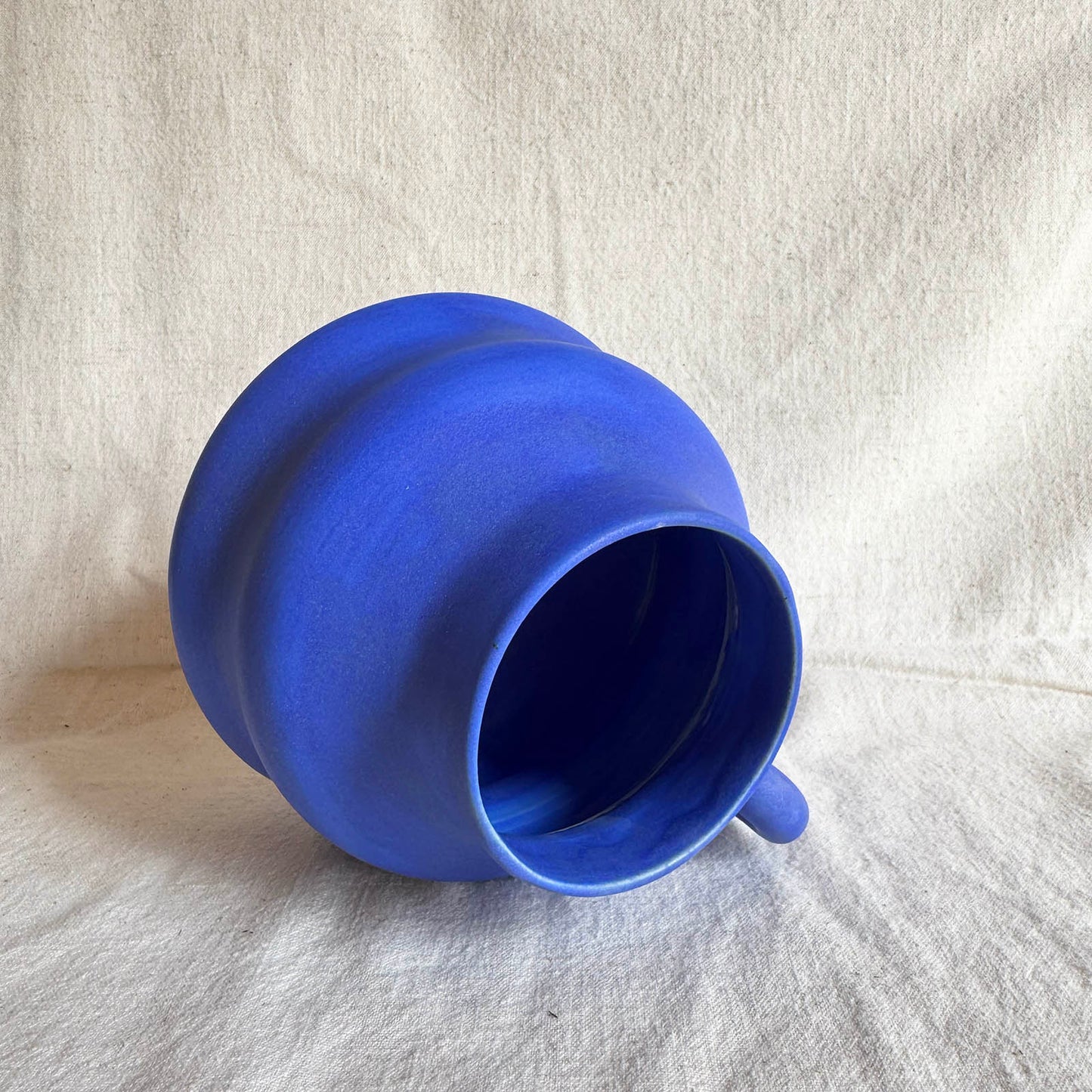 Vibrant Blue Curvy Vase