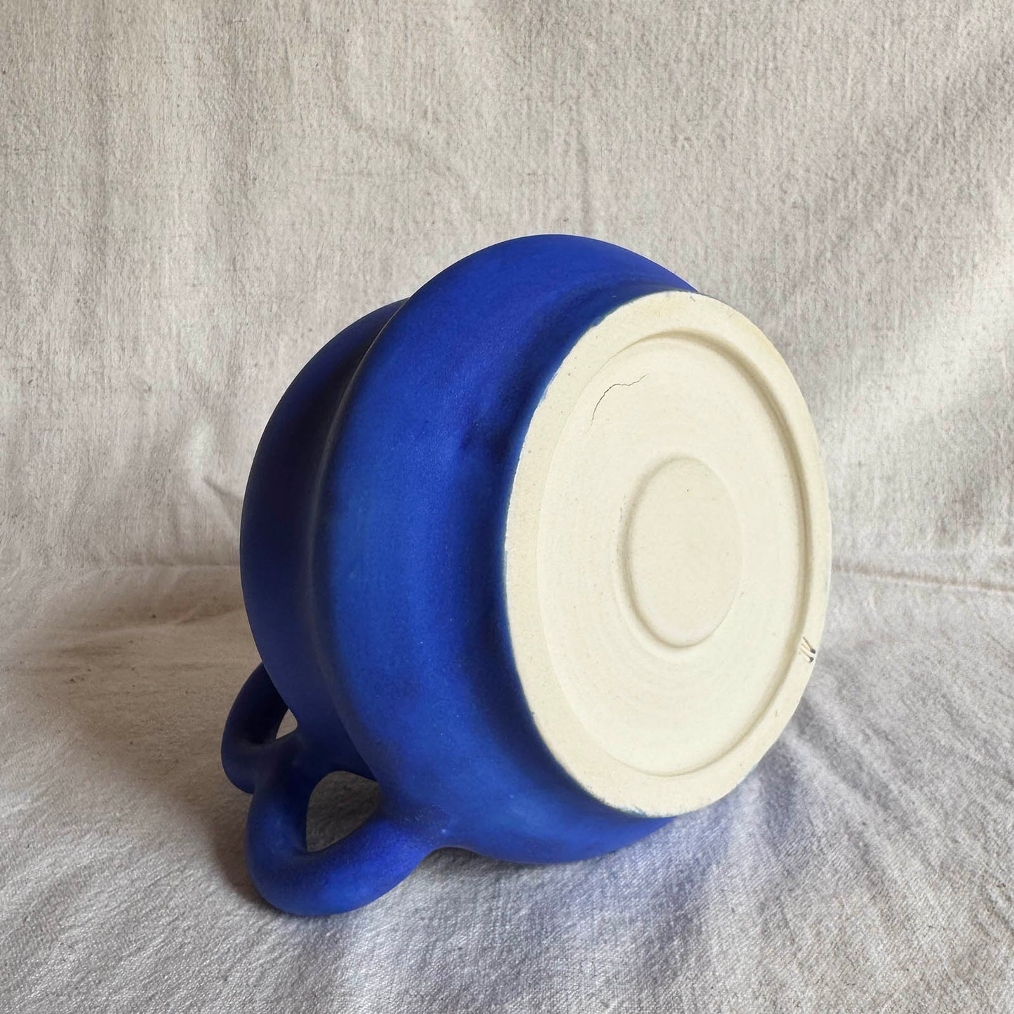Vibrant Blue Curvy Vase
