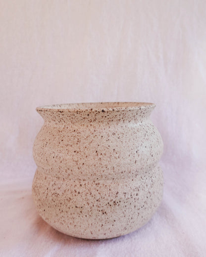 Creamy Speckles Bubbly Vase / Utensil Crock