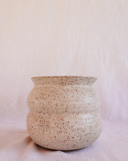 Creamy Speckles Bubbly Vase / Utensil Crock