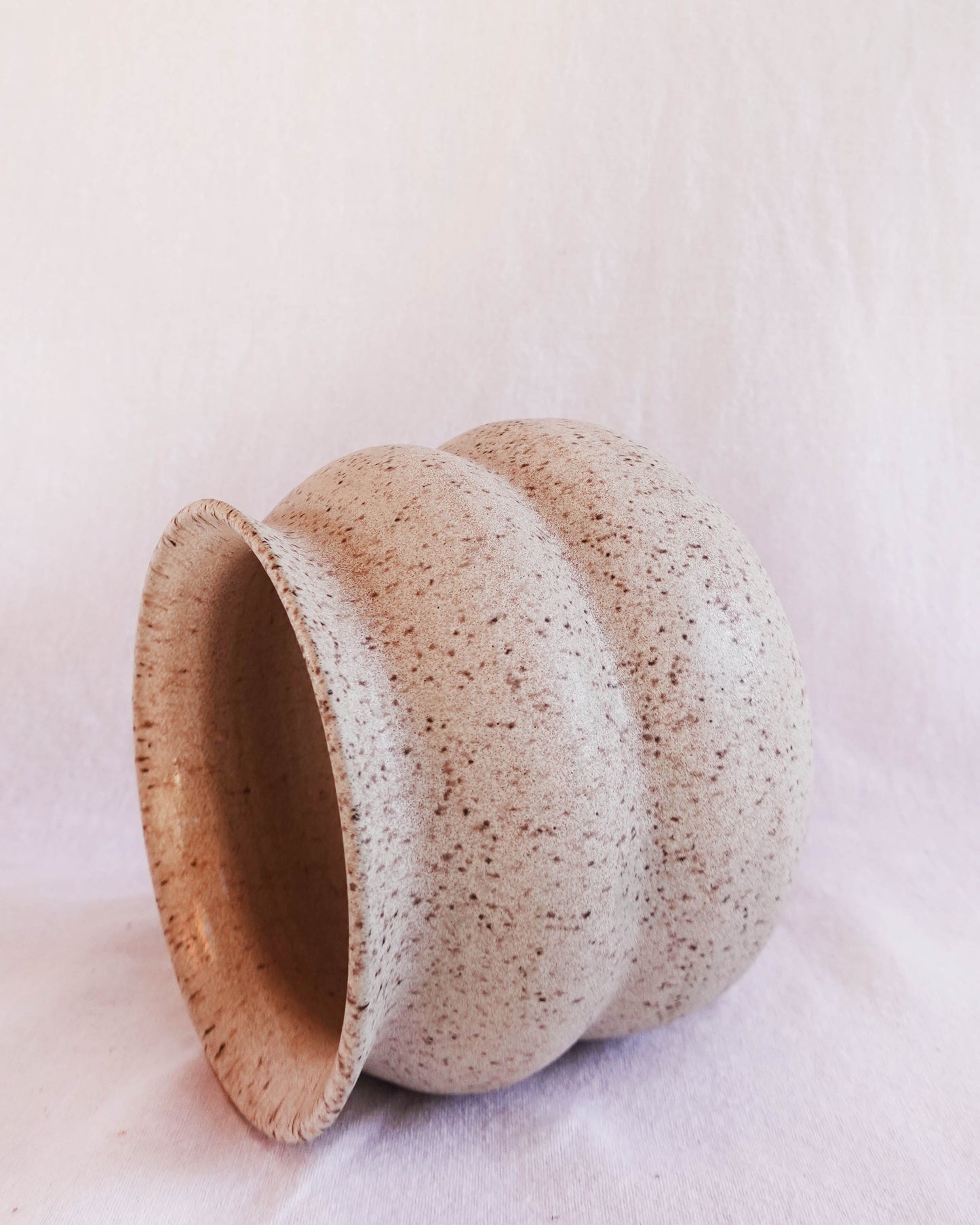 Creamy Speckles Bubbly Vase / Utensil Crock
