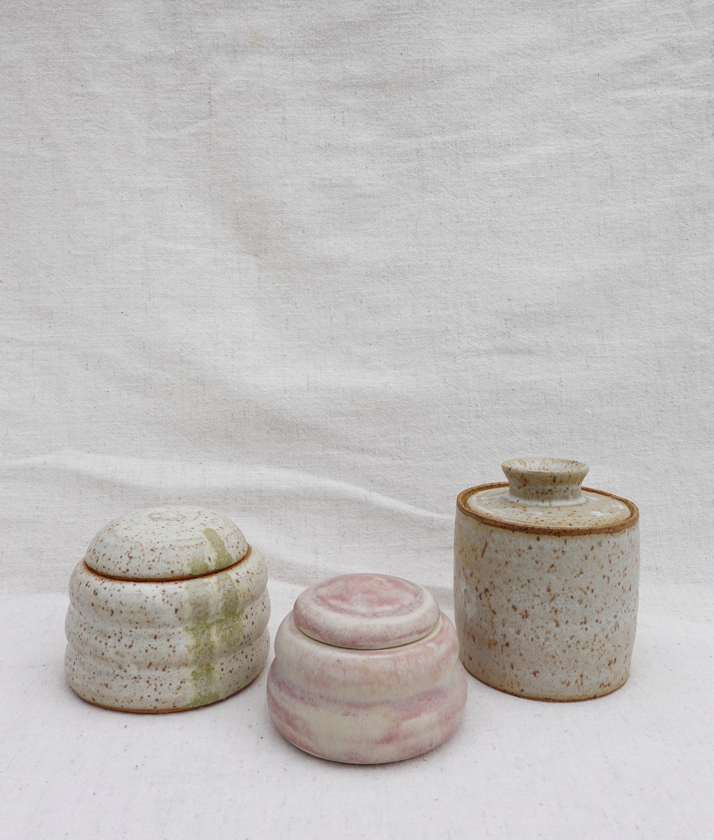 Speckled Jar with Knob Lid