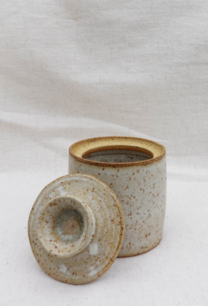 Speckled Jar with Knob Lid