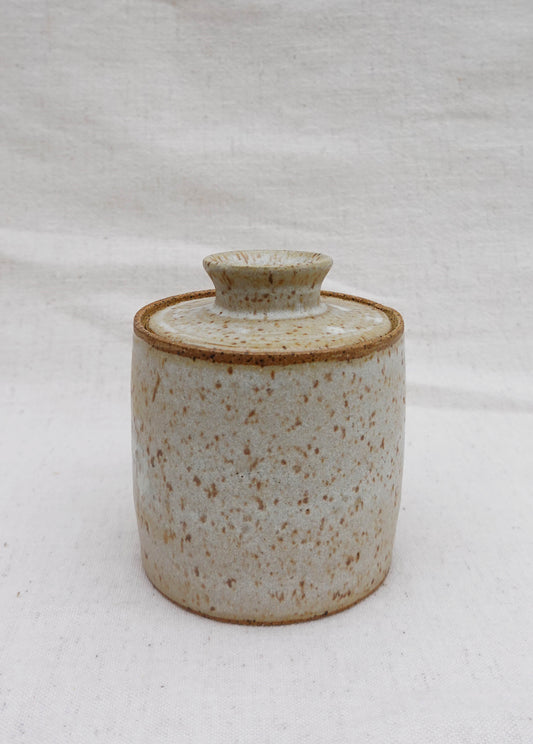 Speckled Jar with Knob Lid