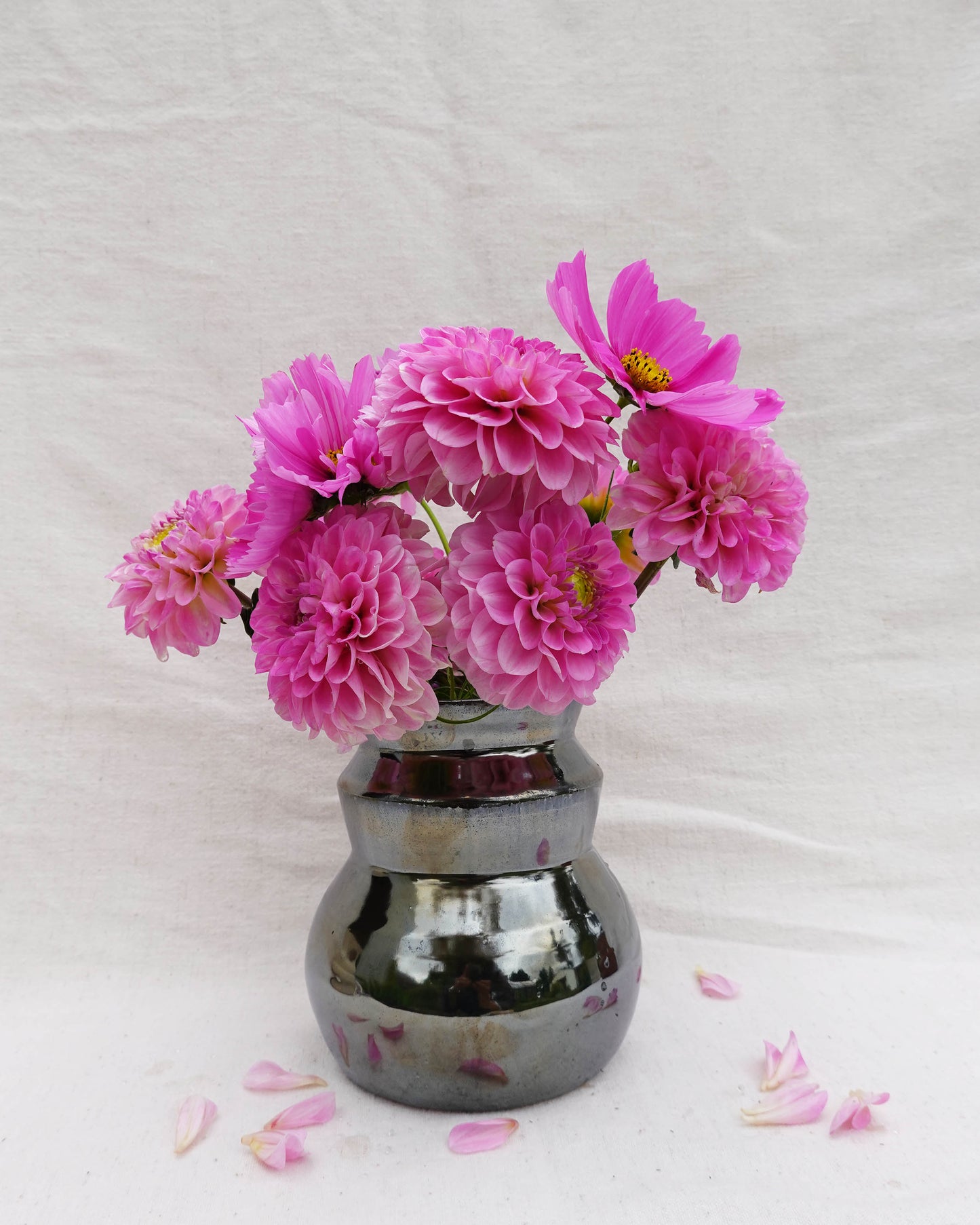 Metallic Angular Vase