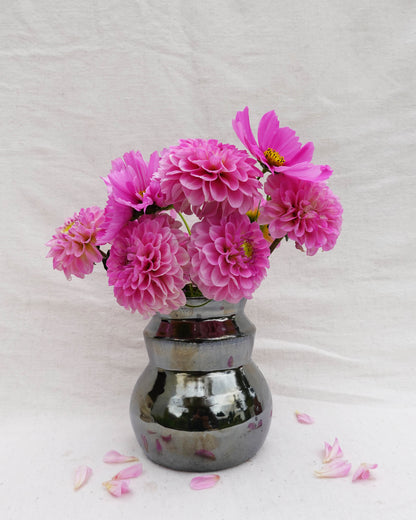 Metallic Angular Vase