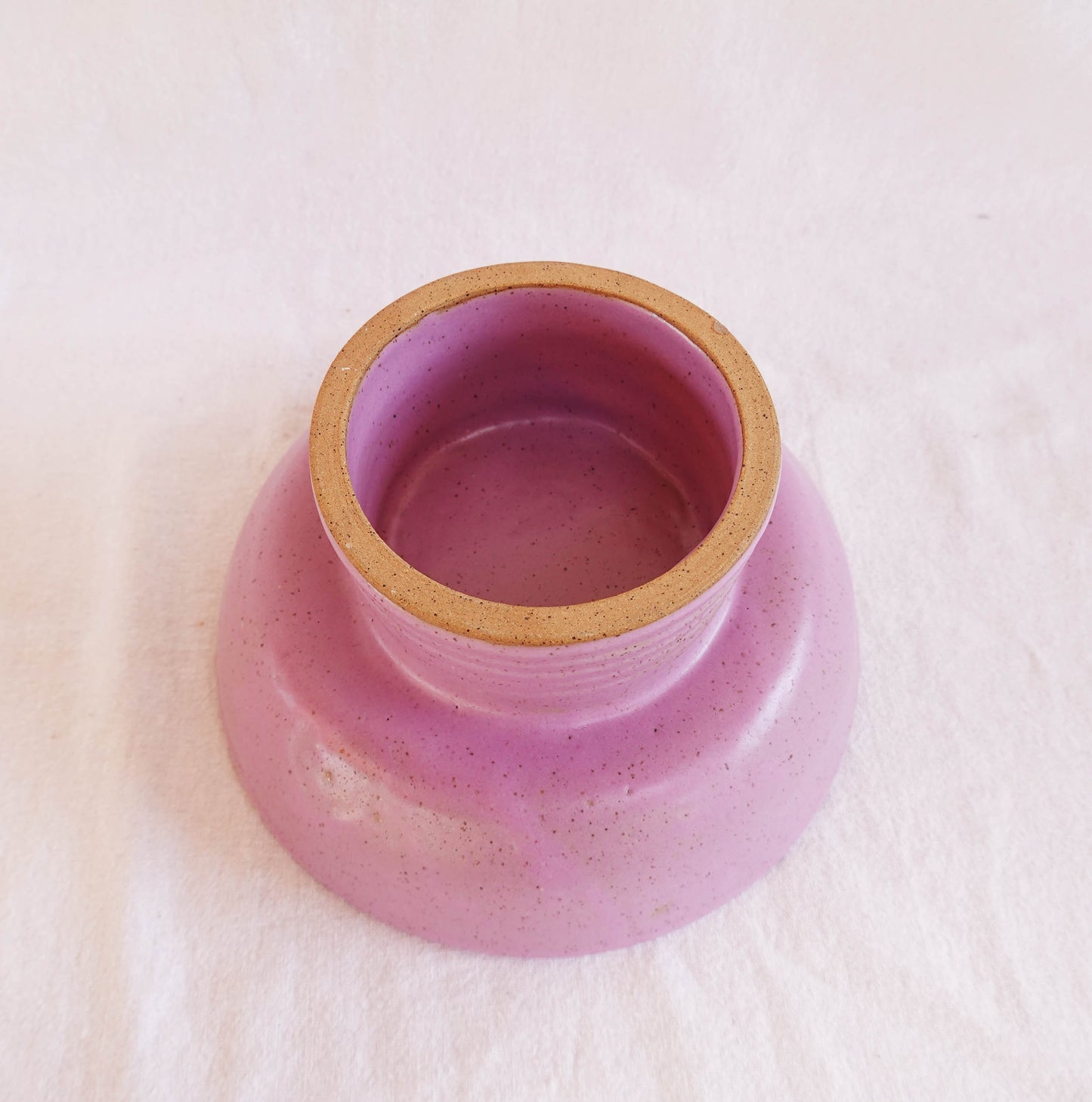 Lilac Pedestal Serving Bowl Dish or Fruit Bowl