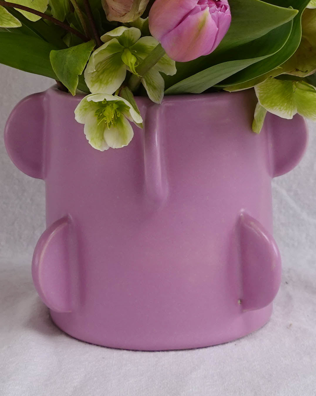 Half Moon Lilac Vase / Planter / Utensil Crock