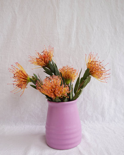 Lilac Tapered Vase with Ripples