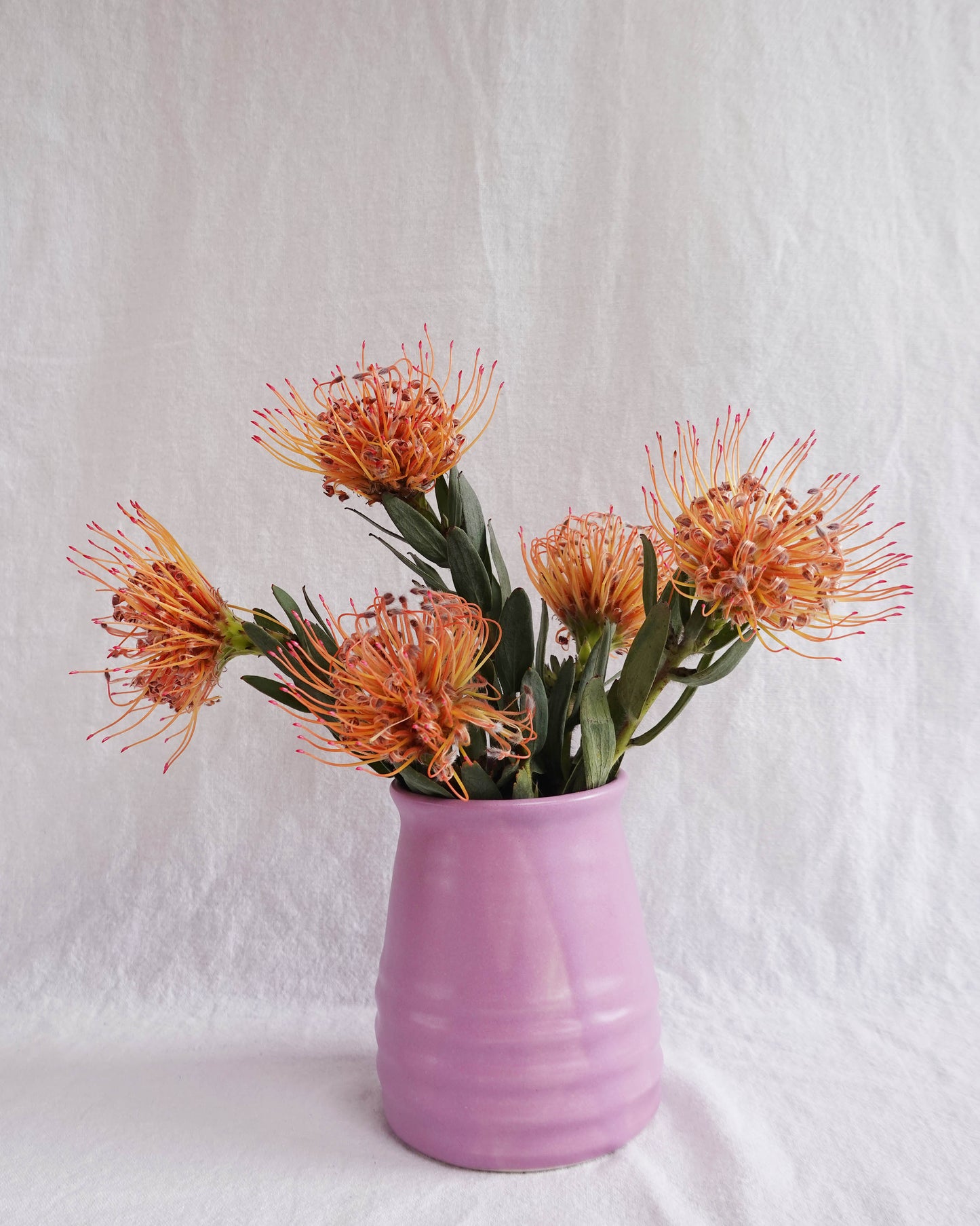 Lilac Tapered Vase with Ripples