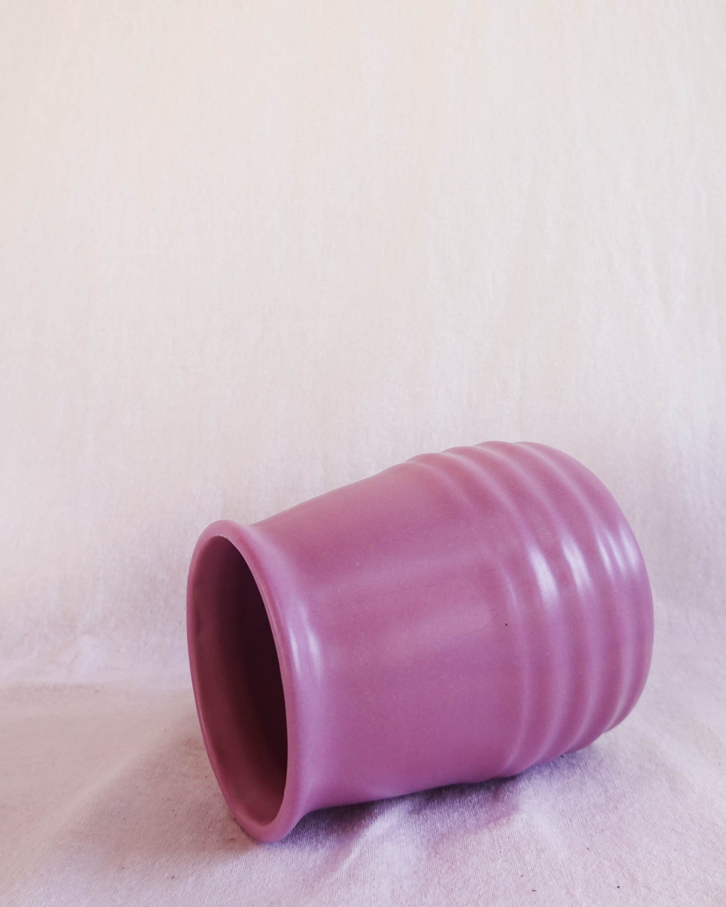 Lilac Tapered Vase with Ripples