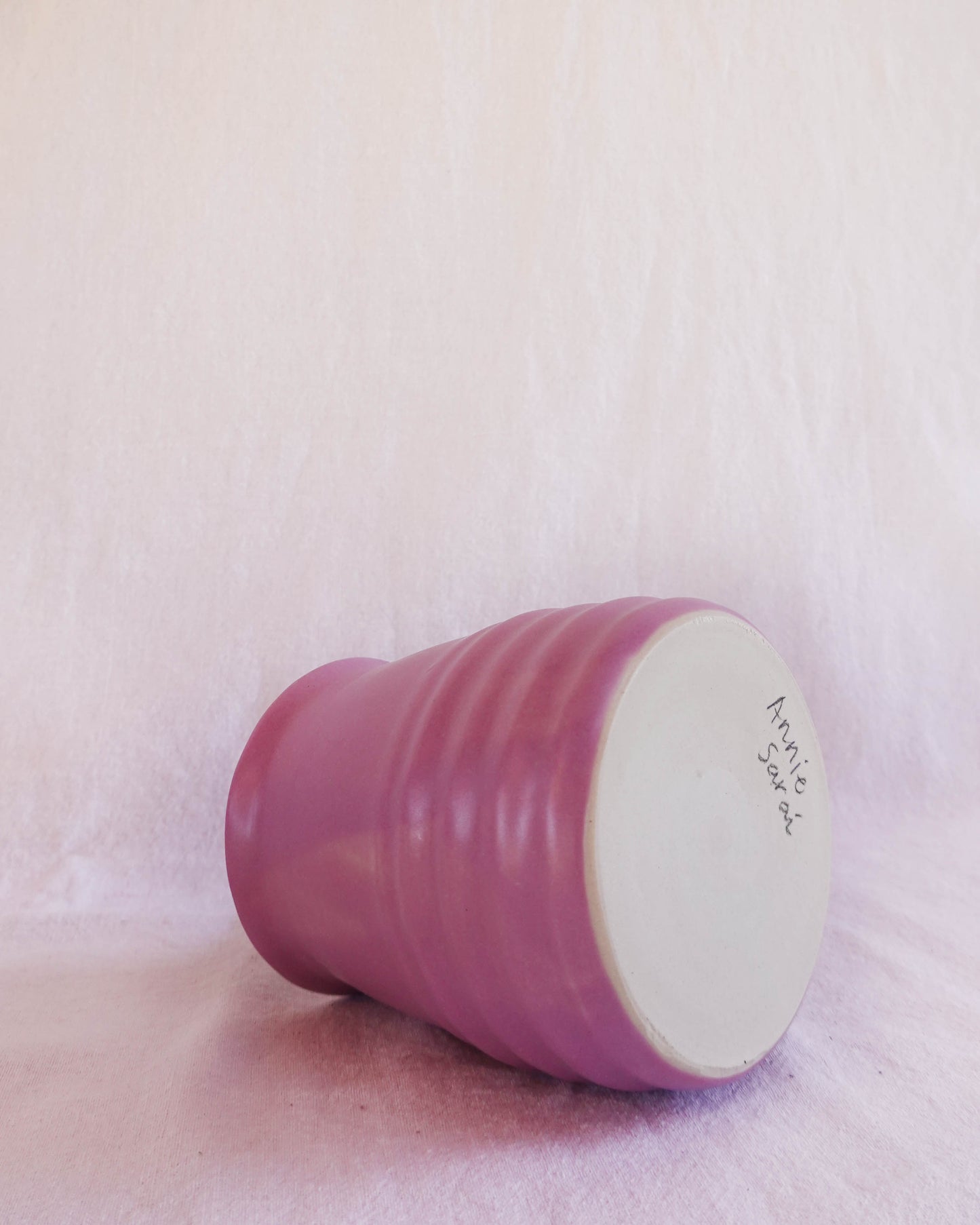 Lilac Tapered Vase with Ripples