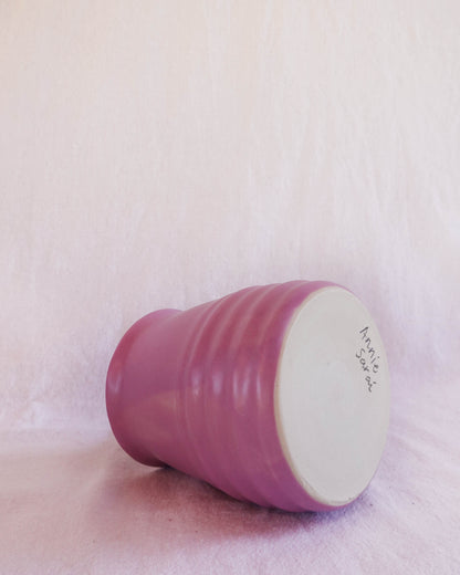 Lilac Tapered Vase with Ripples