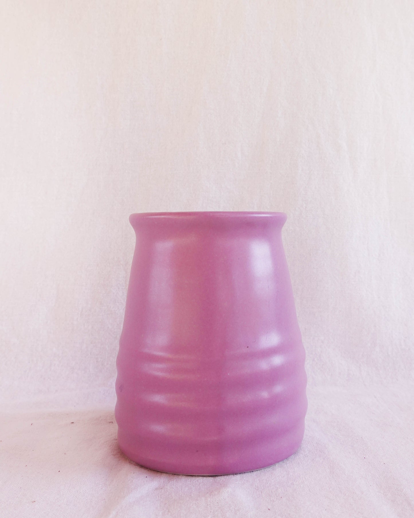 Lilac Tapered Vase with Ripples