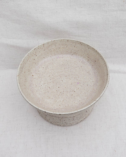 Ribbed Pedestal Bowl / Key Bowl / Serving Fruit Bowl