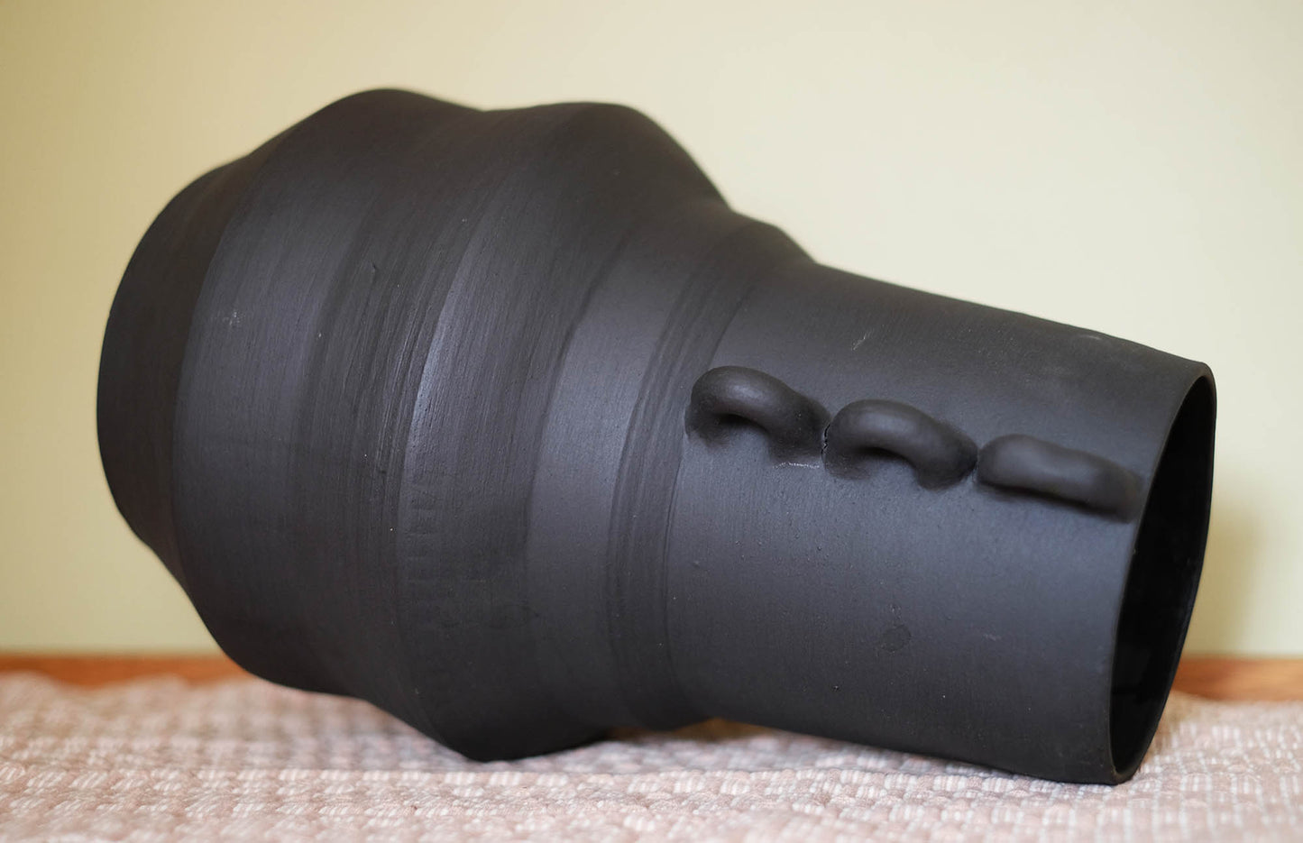 Tall Black Angular Vase