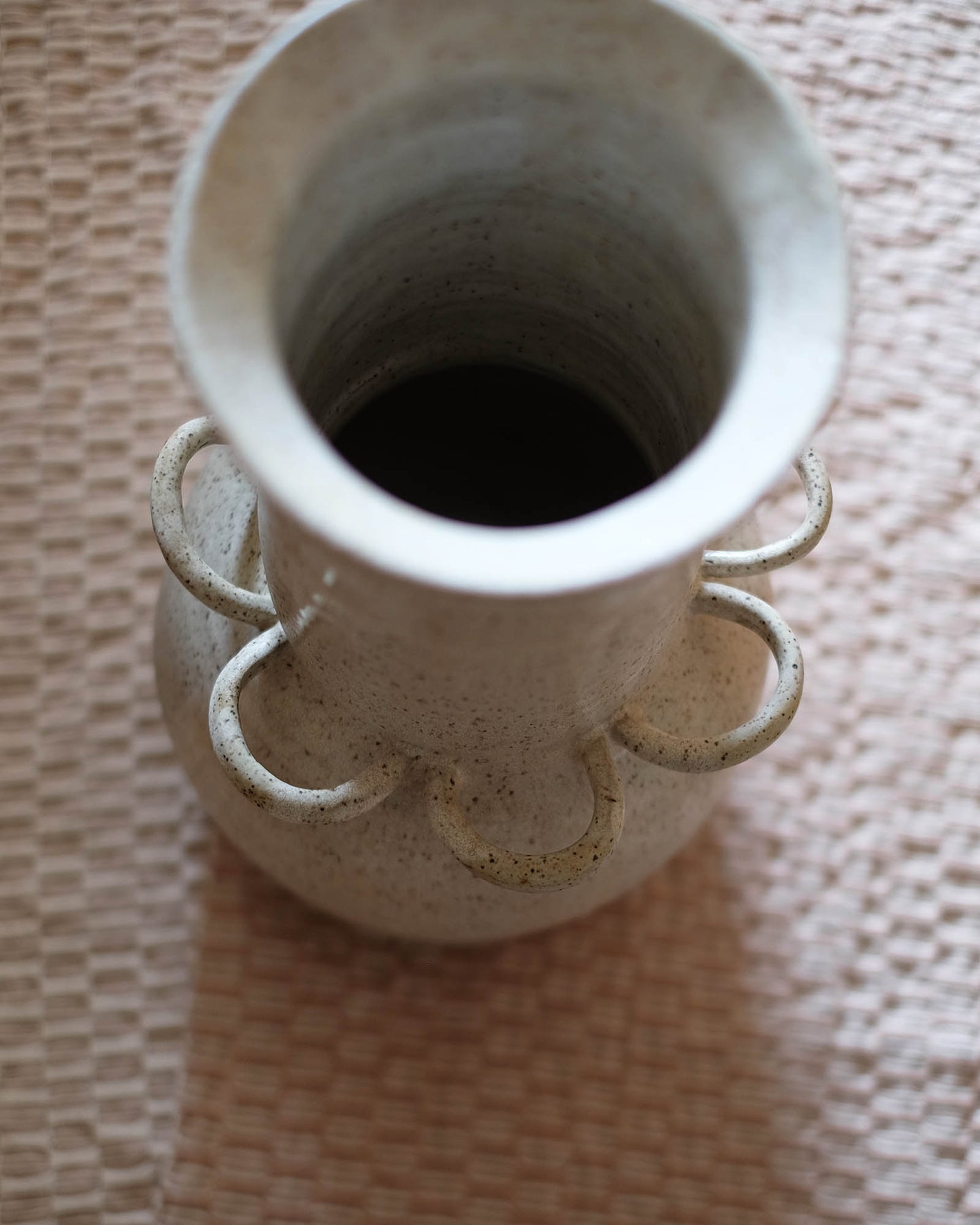 Creamy White Flower Loop Vase