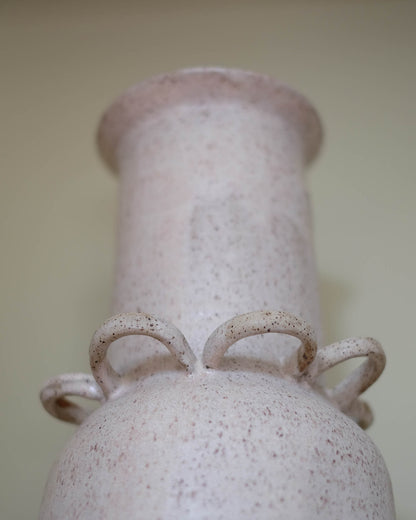 Creamy White Flower Loop Vase