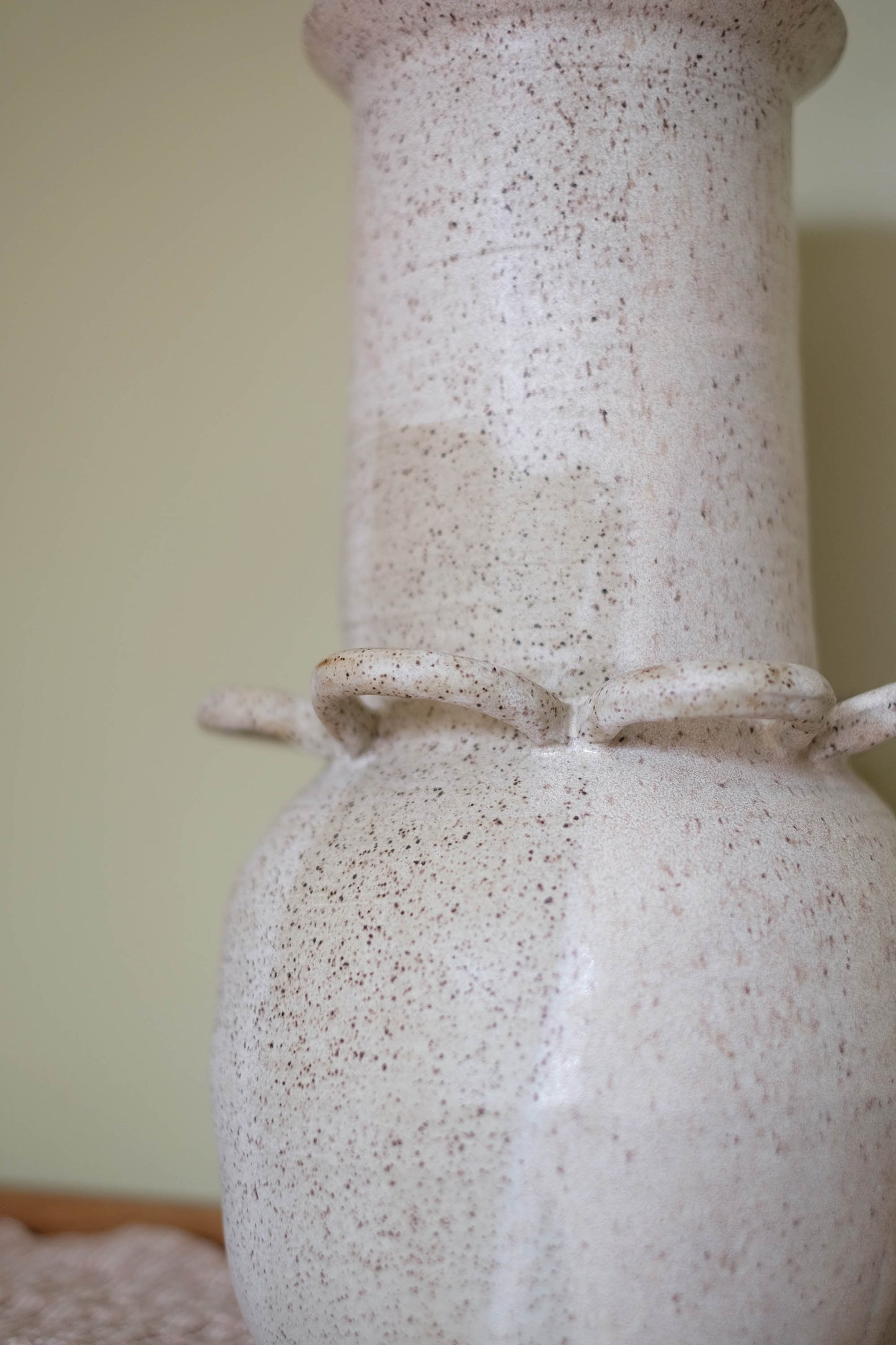 Creamy White Flower Loop Vase