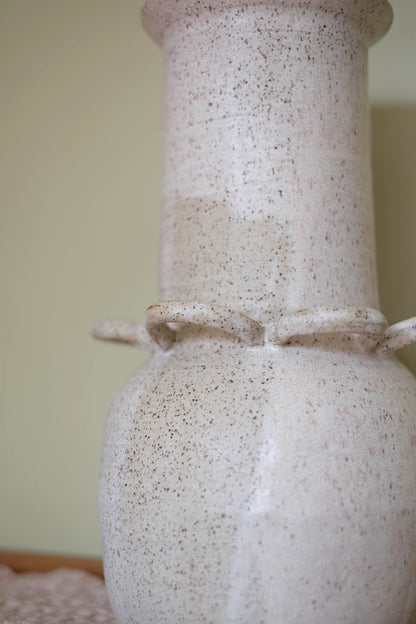 Creamy White Flower Loop Vase